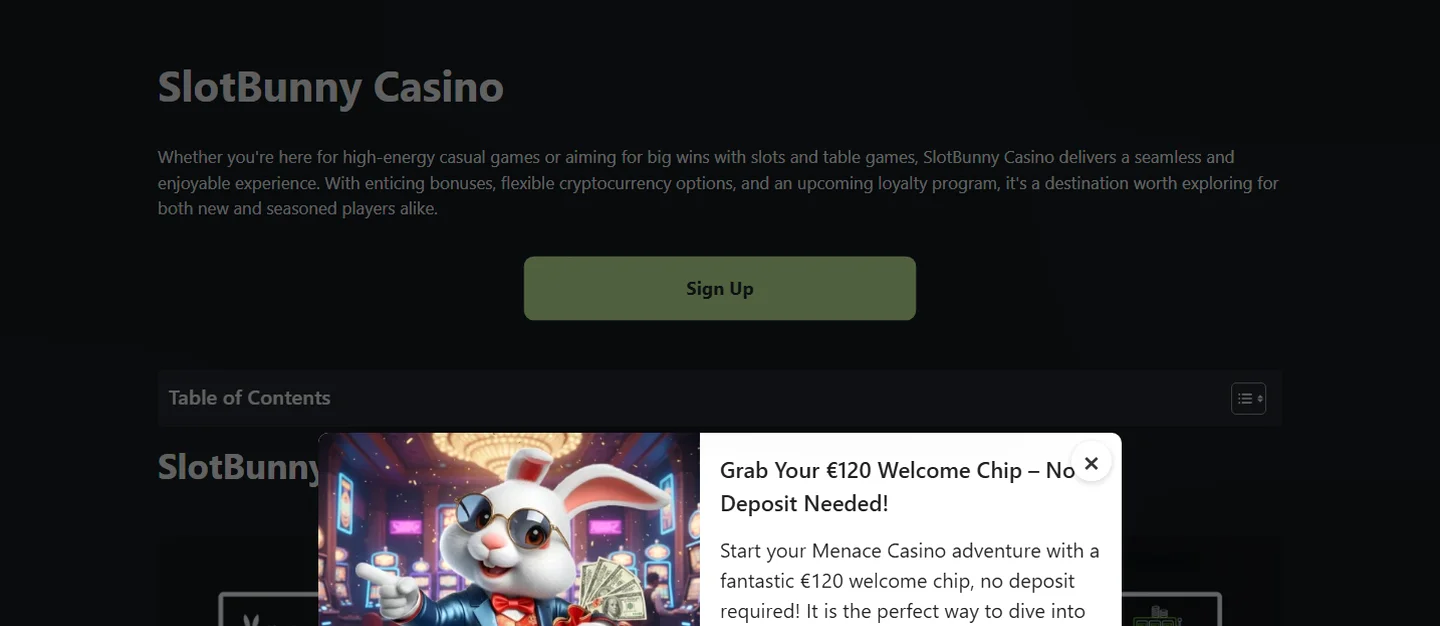 SlotBunny Casino — 3 000 Kč free chip až 3 000 Kč
